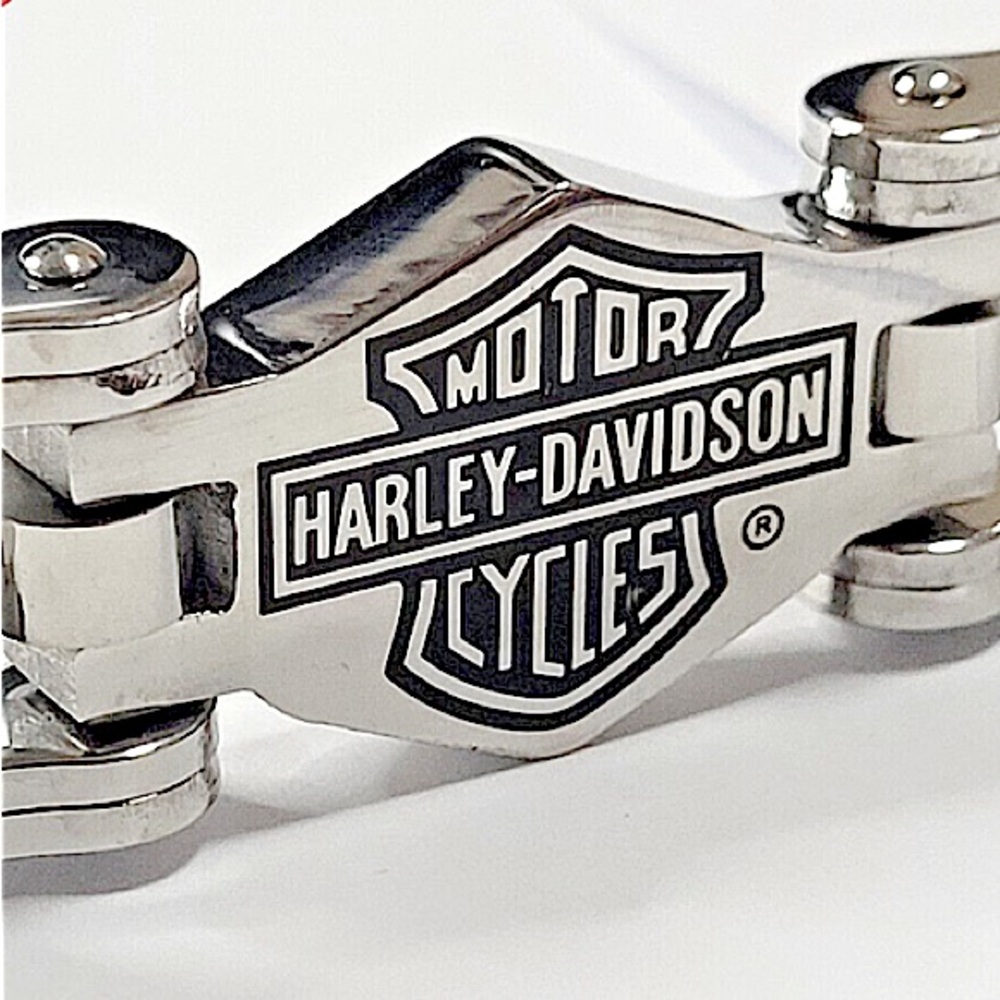Harley Davidson Stainless Steel Bracelet Biker Shield Motorcycle Customized Size - Picture 11 of 11